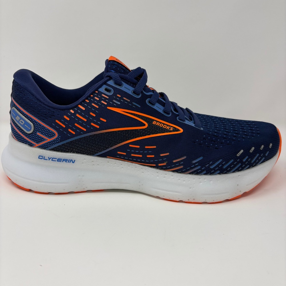 Brooks Glycerin 20 Men's Size 9 Blue Orange Running Shoes (1103821D444)